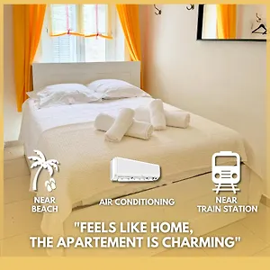 Apartment L'echappee De Riviera I Centre-ville I Climatise I Proche Gare Et I Ideal Couple Et Famille, Nice